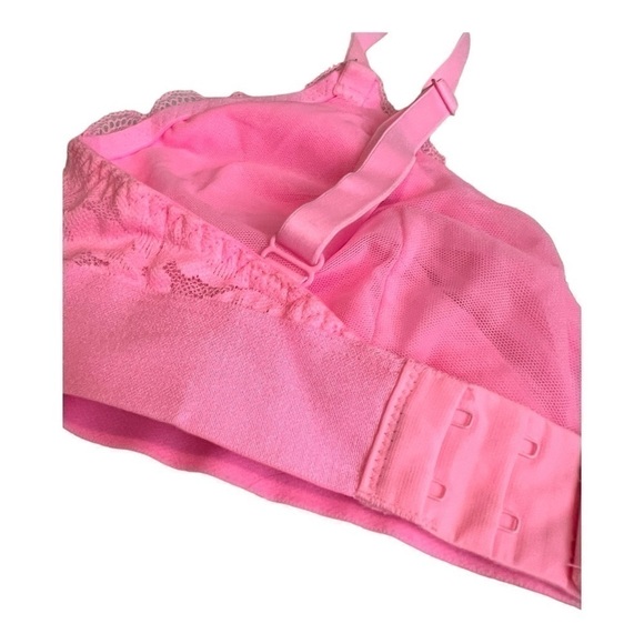 PINK Victoria's Secret Lightly Lined Bralette Size S-DD Adjustable Straps Pink - Picture 4 of 7